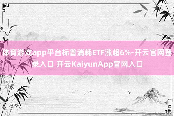 体育游戏app平台标普消耗ETF涨超6%-开云官网登录入口 开云KaiyunApp官网入口