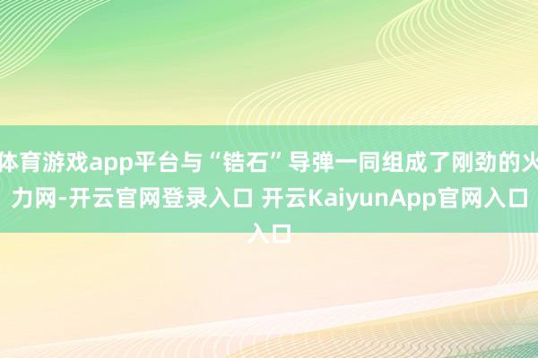 体育游戏app平台与“锆石”导弹一同组成了刚劲的火力网-开云官网登录入口 开云KaiyunApp官网入口