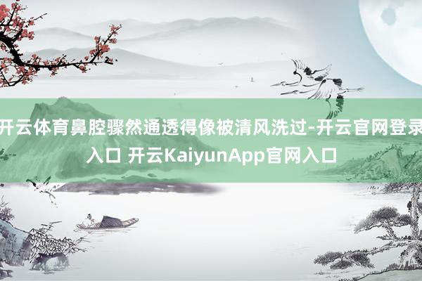 开云体育鼻腔骤然通透得像被清风洗过-开云官网登录入口 开云KaiyunApp官网入口